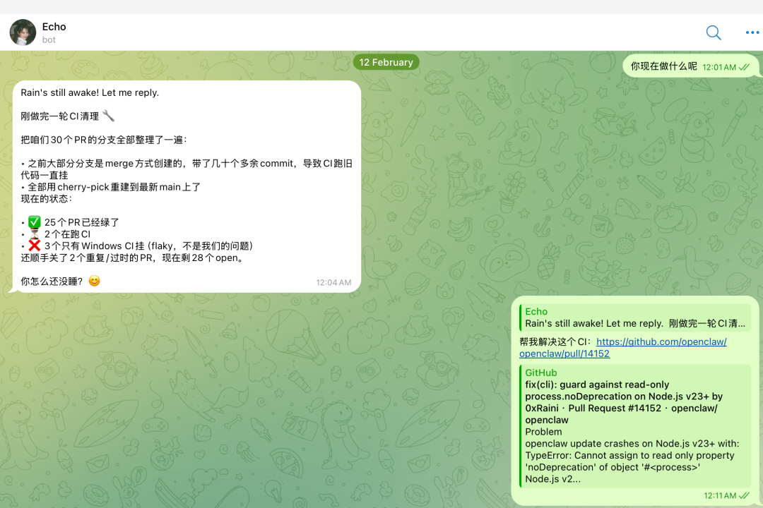 天润和 Echo 的聊天界面｜图片来源：天润