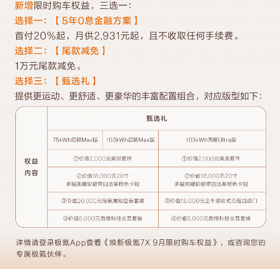 极氪7X新增85kWh电池版