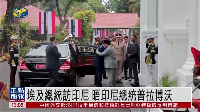 埃及总统访印尼 晤印尼总统普拉博沃