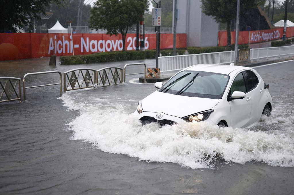 9月8日,名古屋遭遇强降雨。