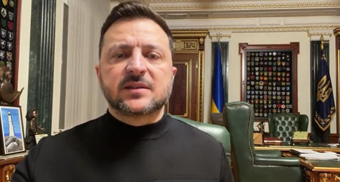 泽连斯基10日晚在讲话中提到无人机问题 视频截图