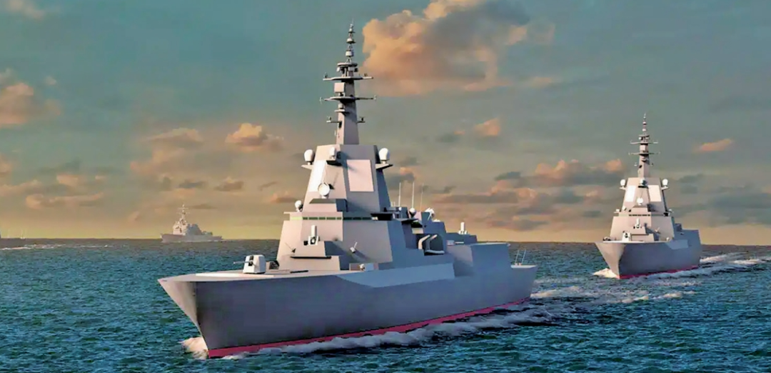 资料图:日本两艘“宙斯盾系统搭载舰”编队航行效果图(来源:中国国防报)