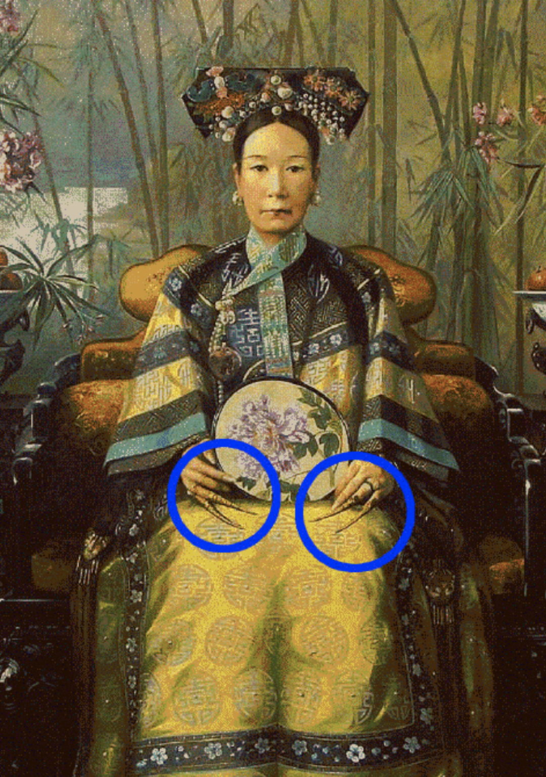 ◇ 图为油画作品中的慈禧太后