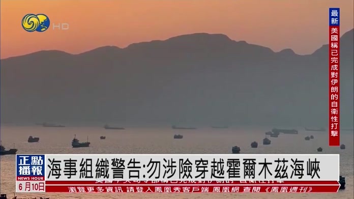国际海事组织警告：勿涉险穿越霍尔木兹海峡