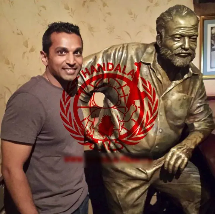 ·卡什·帕特尔的私人照片被打上汉达拉黑客组织的标志。（英国《每日电讯报》）