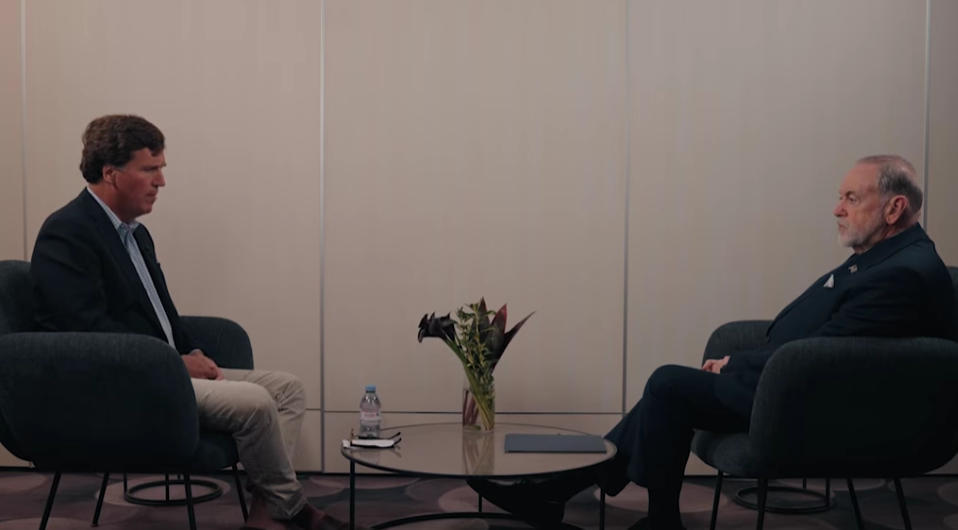 卡尔森和赫卡比就以色列问题展开辩论 视频截图