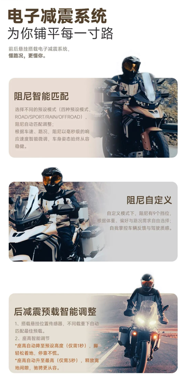 4.68万起摩旅利器 张雪首款ADV摩托820X发布:告别“古法骑车”