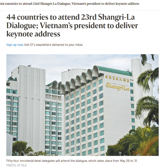 新加坡《海峡时报》网站28日报说念截图。（开首：《海峡时报》网站）