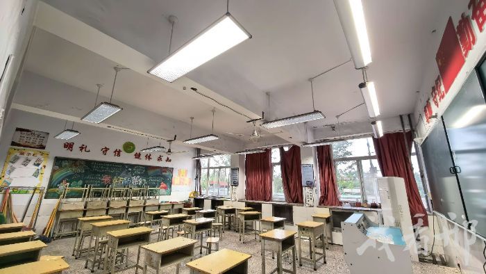 邢台市第三十一中学教室照明改造后效果图  （受访单位供图）