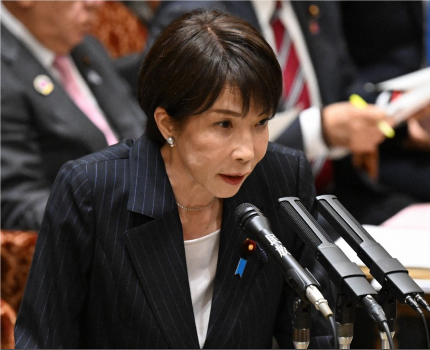 日本首相高市早苗16日在日本国会回答提问。图源：日媒