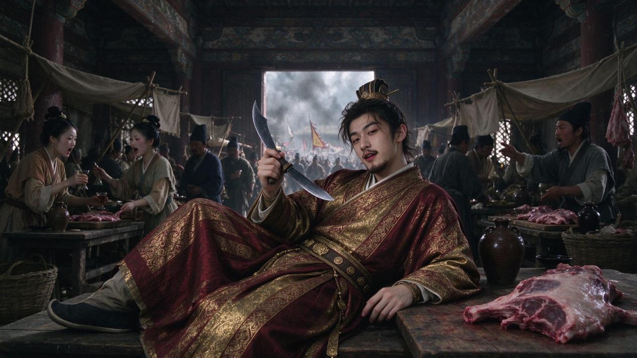东昏侯萧宝卷本为南齐皇帝，在位期间荒淫无道，惹得众叛亲离，他的倒行逆