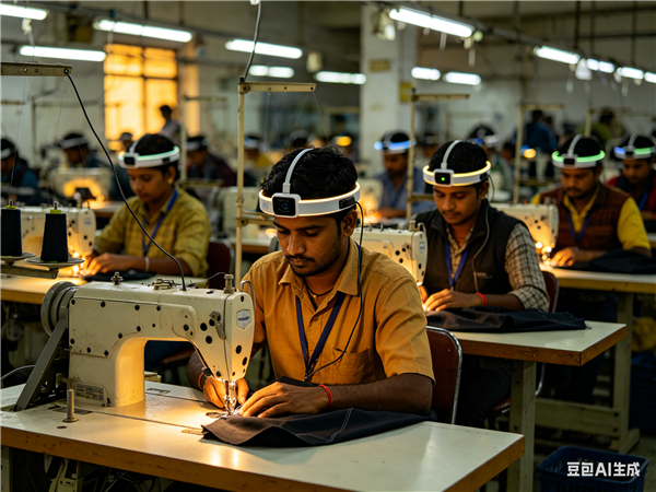 监控到指尖!印度工场条目缝纫工东说念主指导录像头环 以检修AI动作模子
