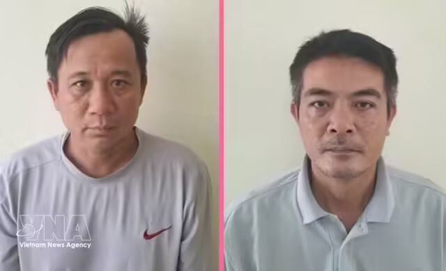 黎青山（左）和阮清雄。图自越通社