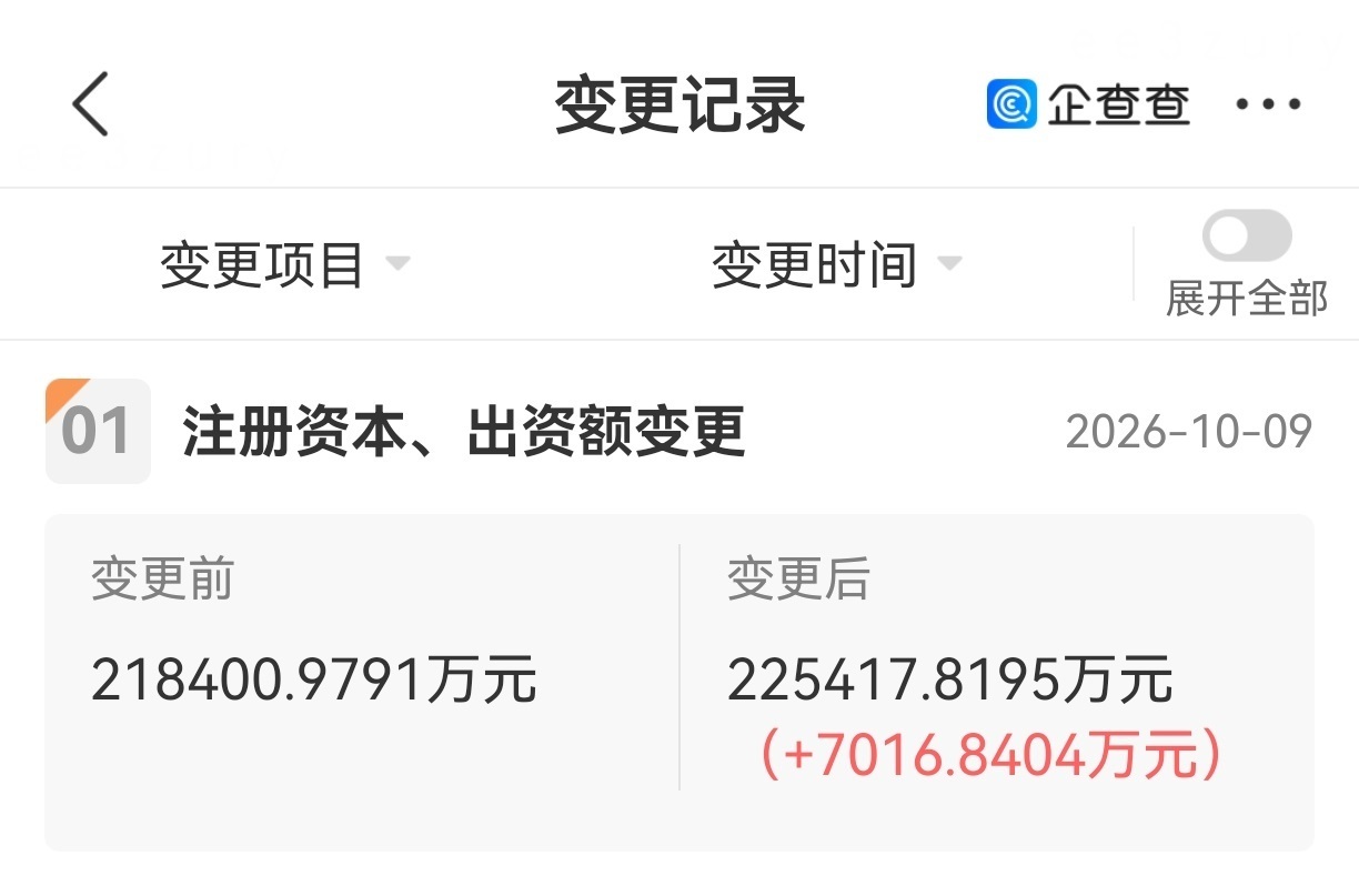 【江淮汽车，增资至约22.54亿】企查查APP显示，10月9日，安徽