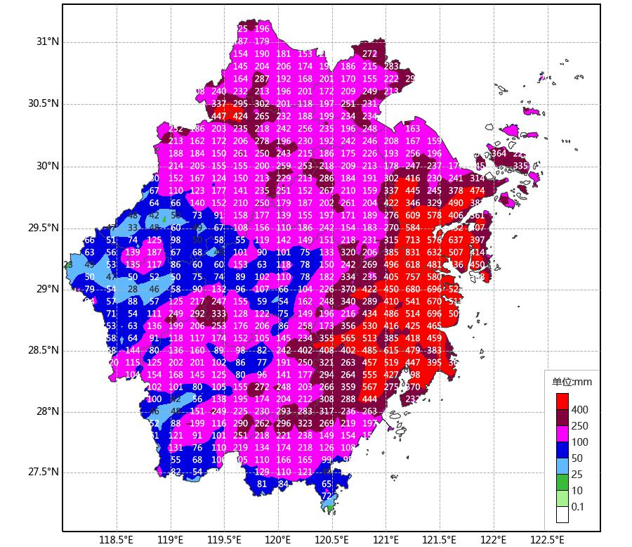 △“白海豚”过程雨量图(截至11日6时)