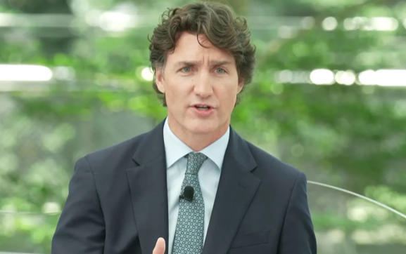 特鲁多23日接受CNBC采访 视频截图