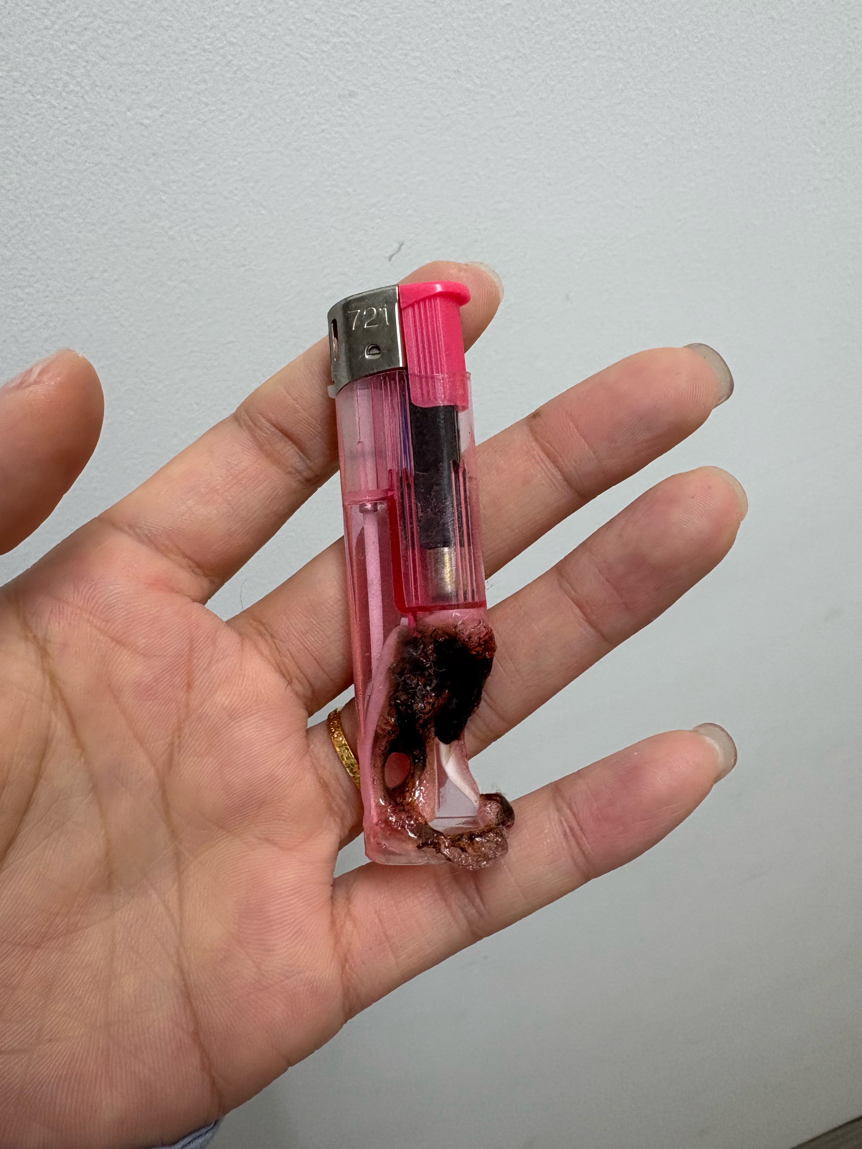 ▲爆炸的打火机。