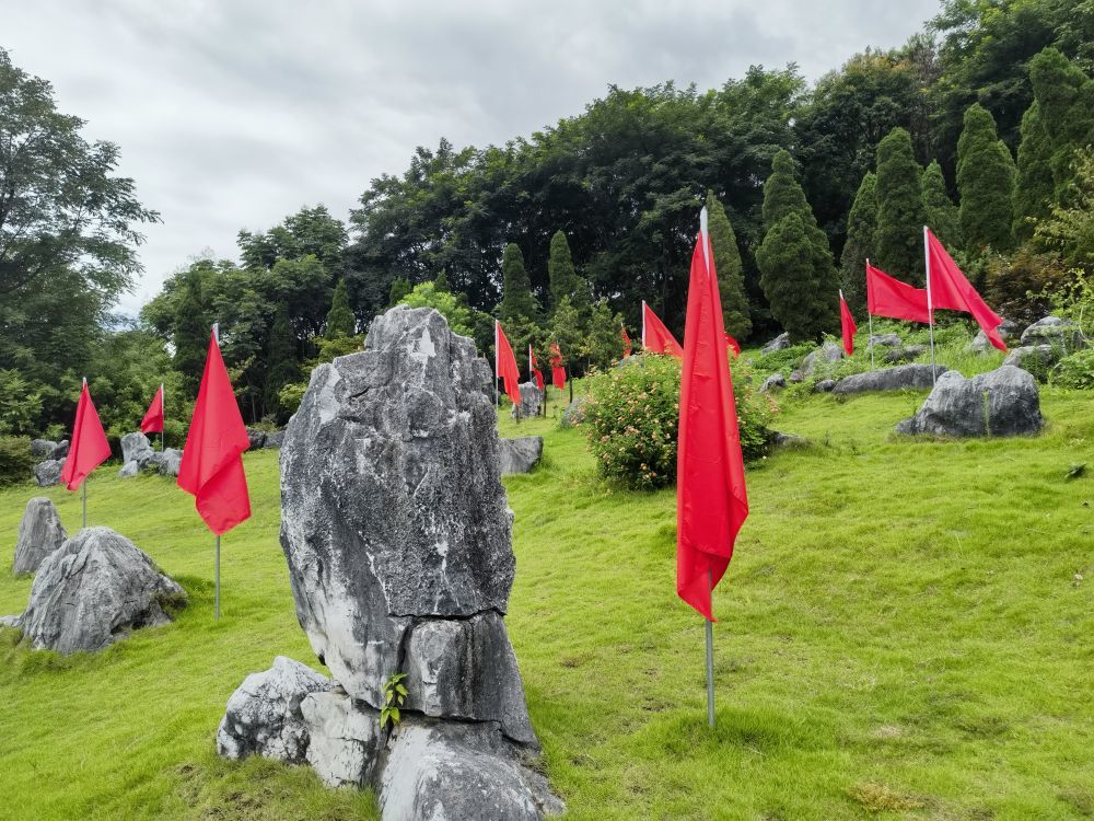 ↑8月2日在广西全州拍摄的红军长征湘江战役纪念园。新华社记者丁增义摄