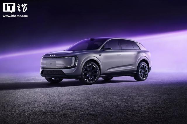 上汽奥迪AUDI E7X新车官宣“Here it comes”,矩形尾灯点亮