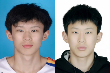 李沂泽(左)与张涵泊(右)高度相似 图/中国篮球协会