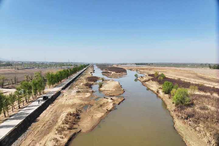 桑干河吉家庄段景观。（永定河流域投资有限公司大同分公司供图）