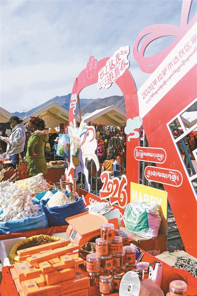 年货节商品展示区一角。记者　鹿丽娟　摄