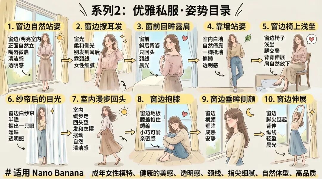 30组现成提示词:教你让AI像杂志摄影师一样拍写真