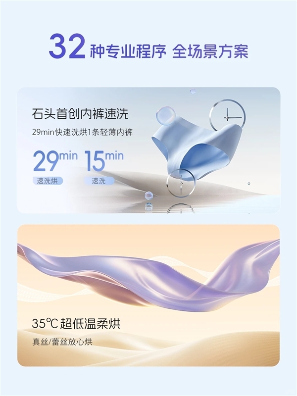 2544元 石头洗衣机M1S Ultra发布:99.99%除菌+实时净筒