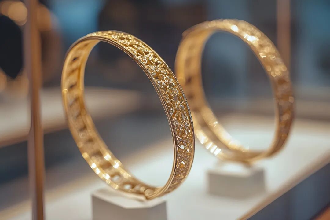 摄图网_602170727_博物馆展示的金色手镯_(企业商用).jpg