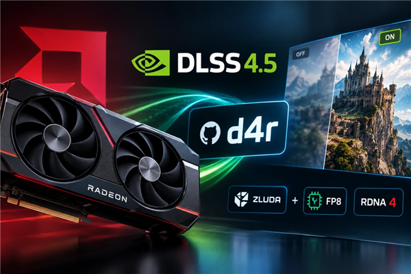 A卡也能跑DLSS 4.5了!大神开源d4r项目:性能直追FSR 4