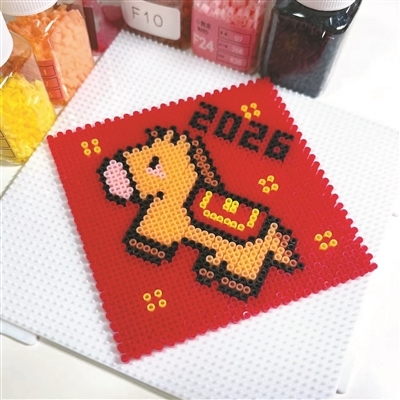 网友置办的拼豆“年货”