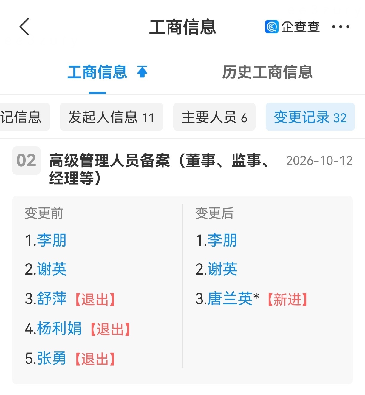 张勇卸任四川海底捞公司董事长【张勇夫妇卸任四川海底捞高管】企查查AP