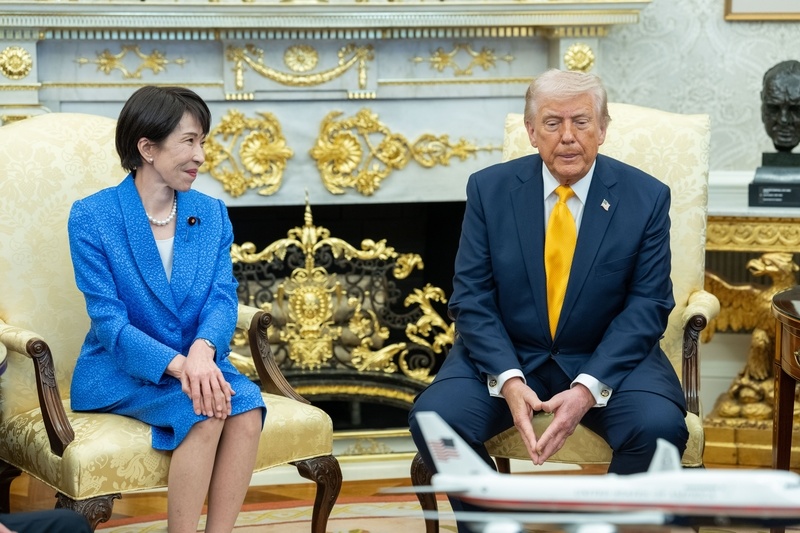 3月19日，日本首相高市早苗和美国总统特朗普在白宫会晤