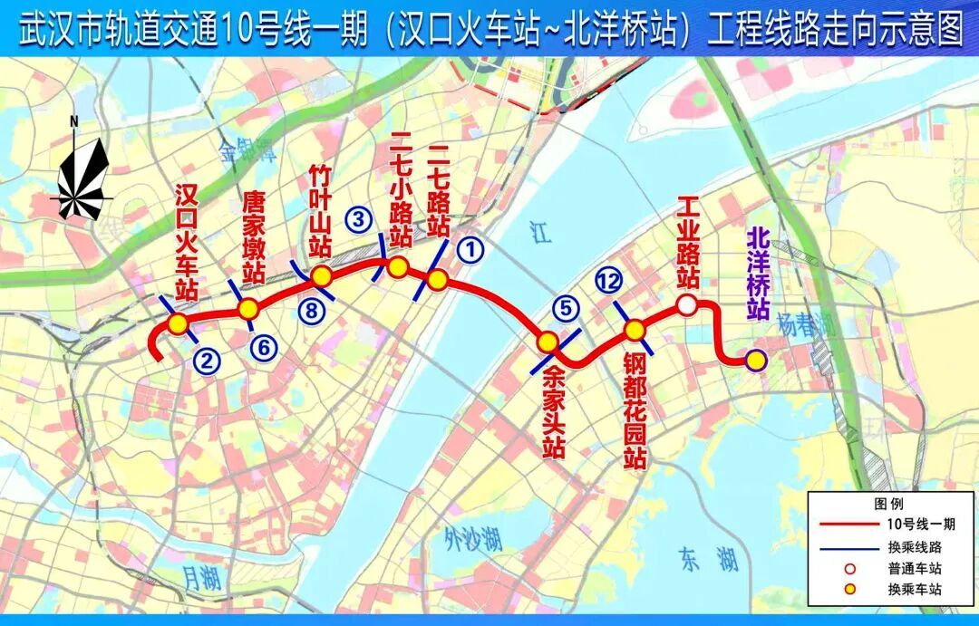 10号线一期线路走向示意图(2026年1月27日)