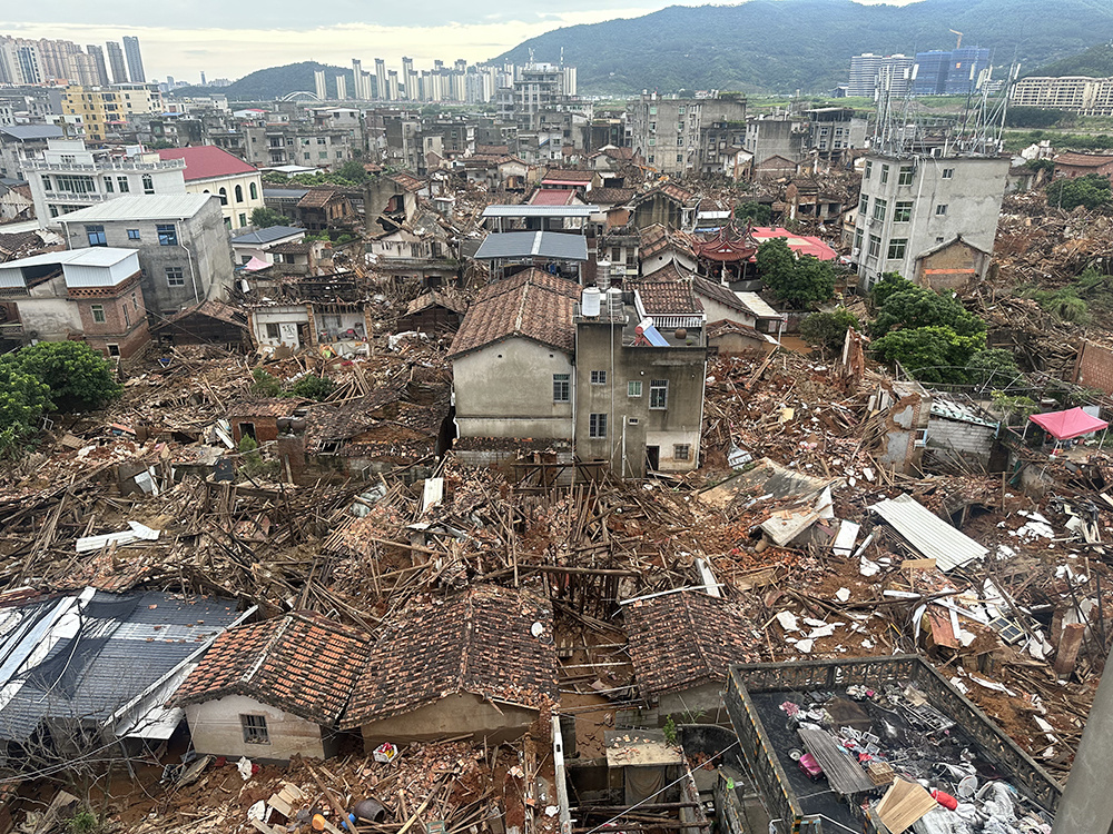 霞皋村内，大量古建筑遭到损毁。本文图片均来自澎湃新闻记者 王选辉