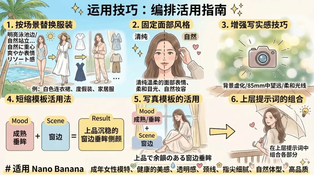 30组现成提示词:教你让AI像杂志摄影师一样拍写真