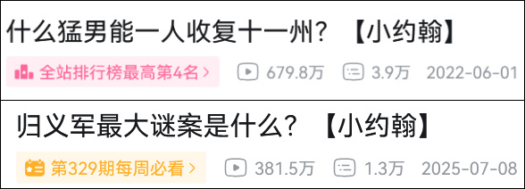 B站相关视频播放量
