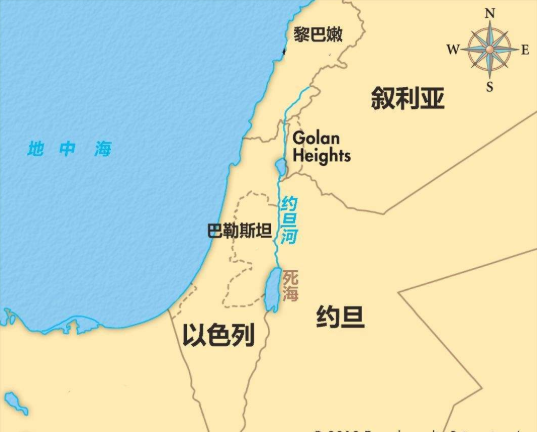 ▲黎巴嫩和周边的地图