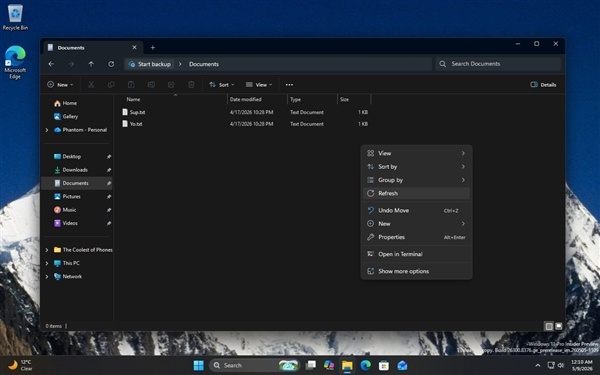 用户等了整整五年!Windows 11右键菜单终于加回“刷新”了