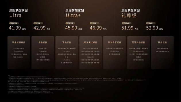 41.99万元起 岚图梦想家9正式上市