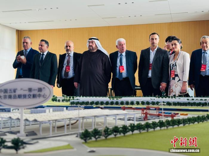 图为多国嘉宾在中欧班列西安集结中心参观。杨英琦 摄