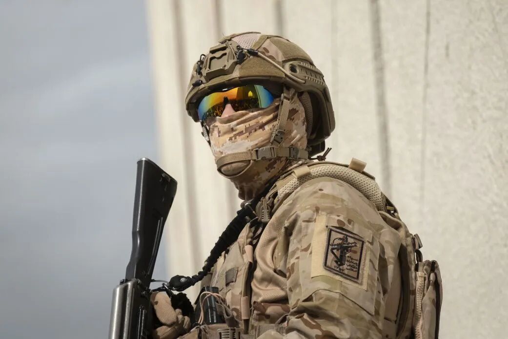 An armed member of the Islamic Revolutionary Guard Corps in Tehran, Iran, on February 11.