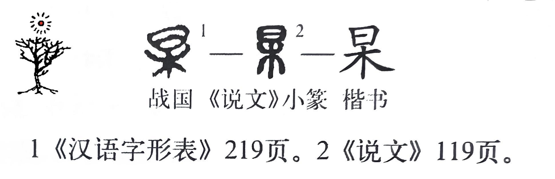 杲的字形演变