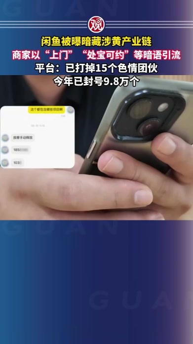 闲鱼被曝暗藏涉黄产业链，商家以“上门”“处宝可约”等暗语引流，平台：已打掉15个色情团伙，今年已封号9.8万个