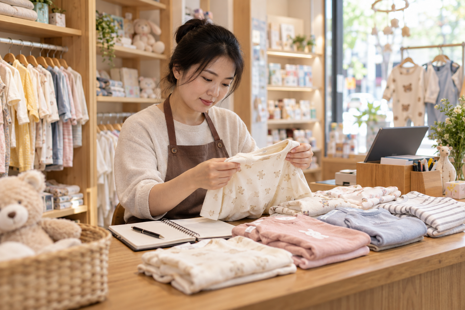 母婴店先了解商品与顾客需求的场景示意