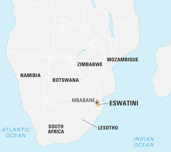 斯威士兰是非洲南部的内陆国家