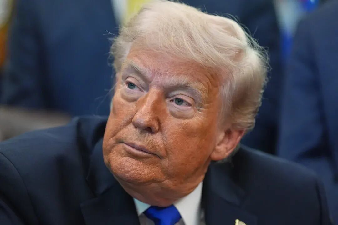 唐纳德&middot;特朗普总统于4月30日在白宫椭圆形办公室向记者发表讲话。