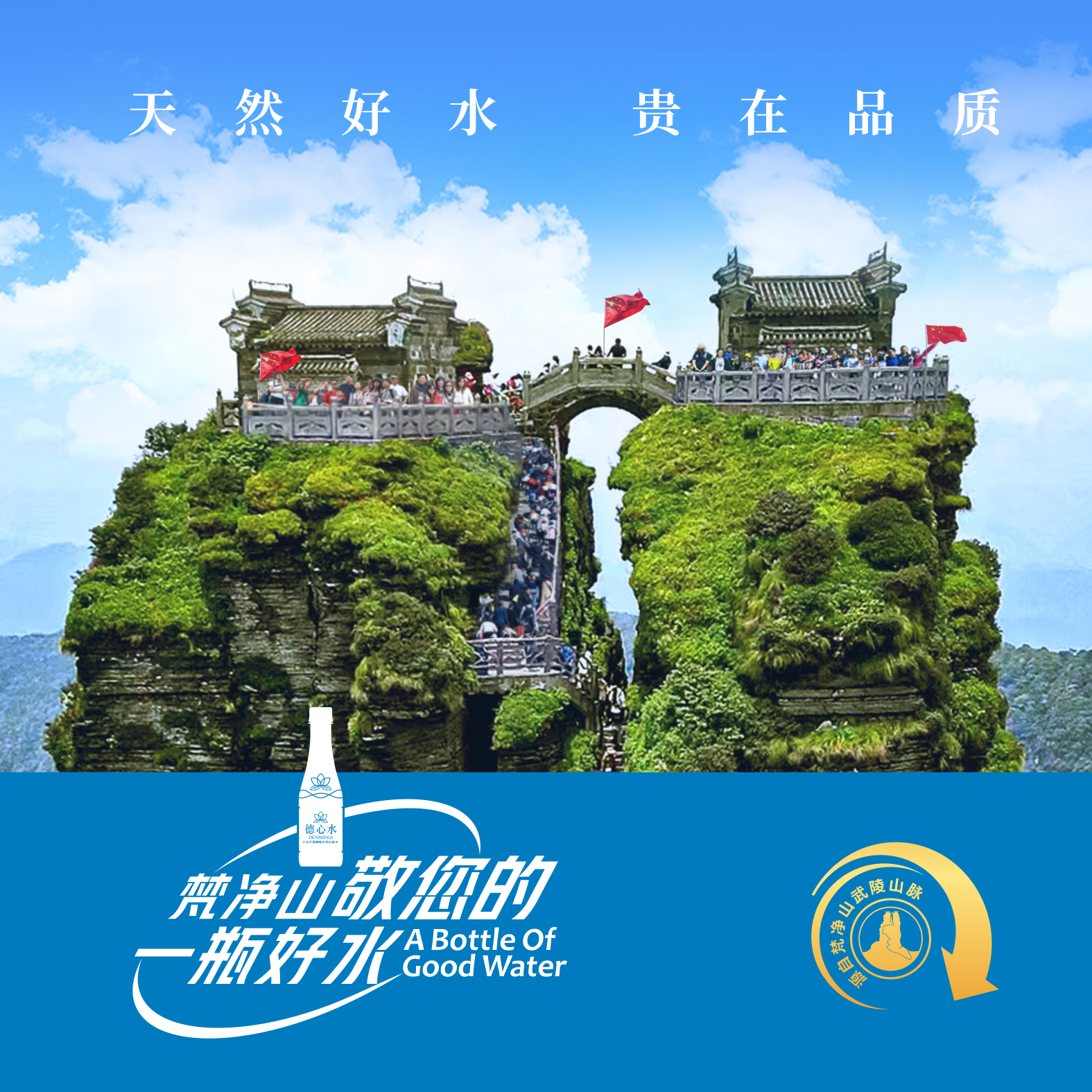 【德心水】小分子弱碱性自然饮用山泉水350ml*12瓶高端商务家居水