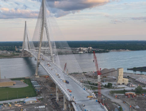 即将开通的美加戈迪·豪大桥 特朗普账号