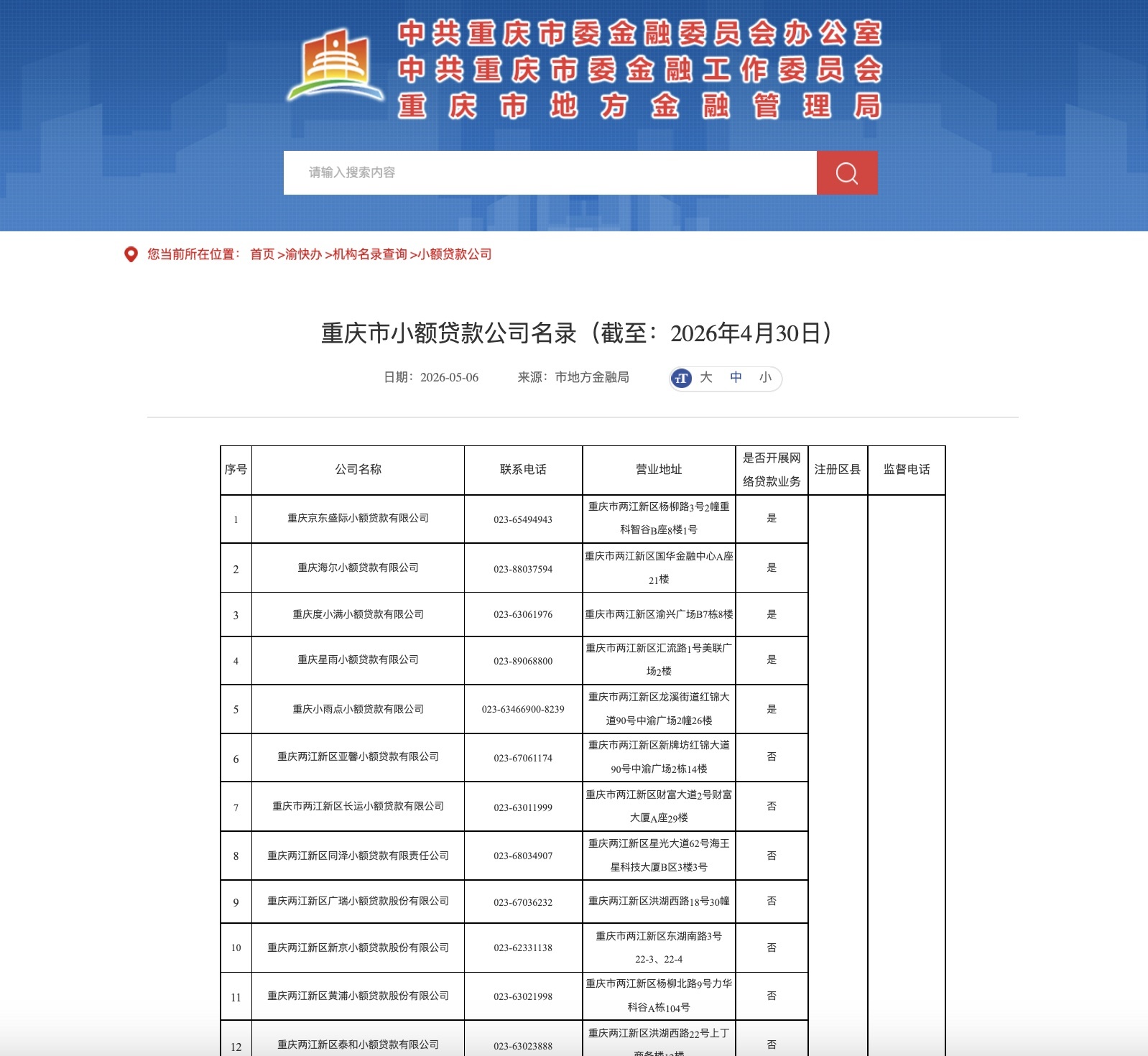 截图来自爱庆地点金融管制局官网